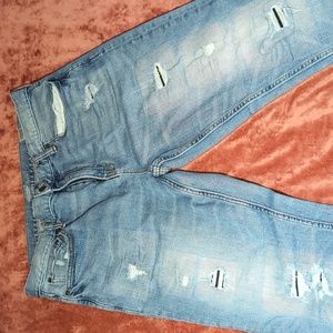 Slim Built- In flex Rip and- Repair jeans men